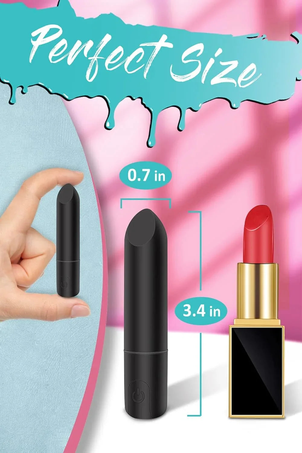 Angled Bullet Vibrator – Discreet Lipstick Clitoral Stimulator