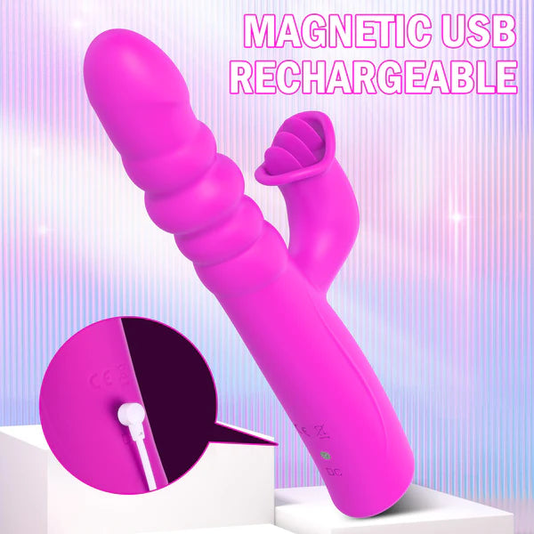 8X Thrust Rotate Vibration Rabbit Sex Toy Vibrator