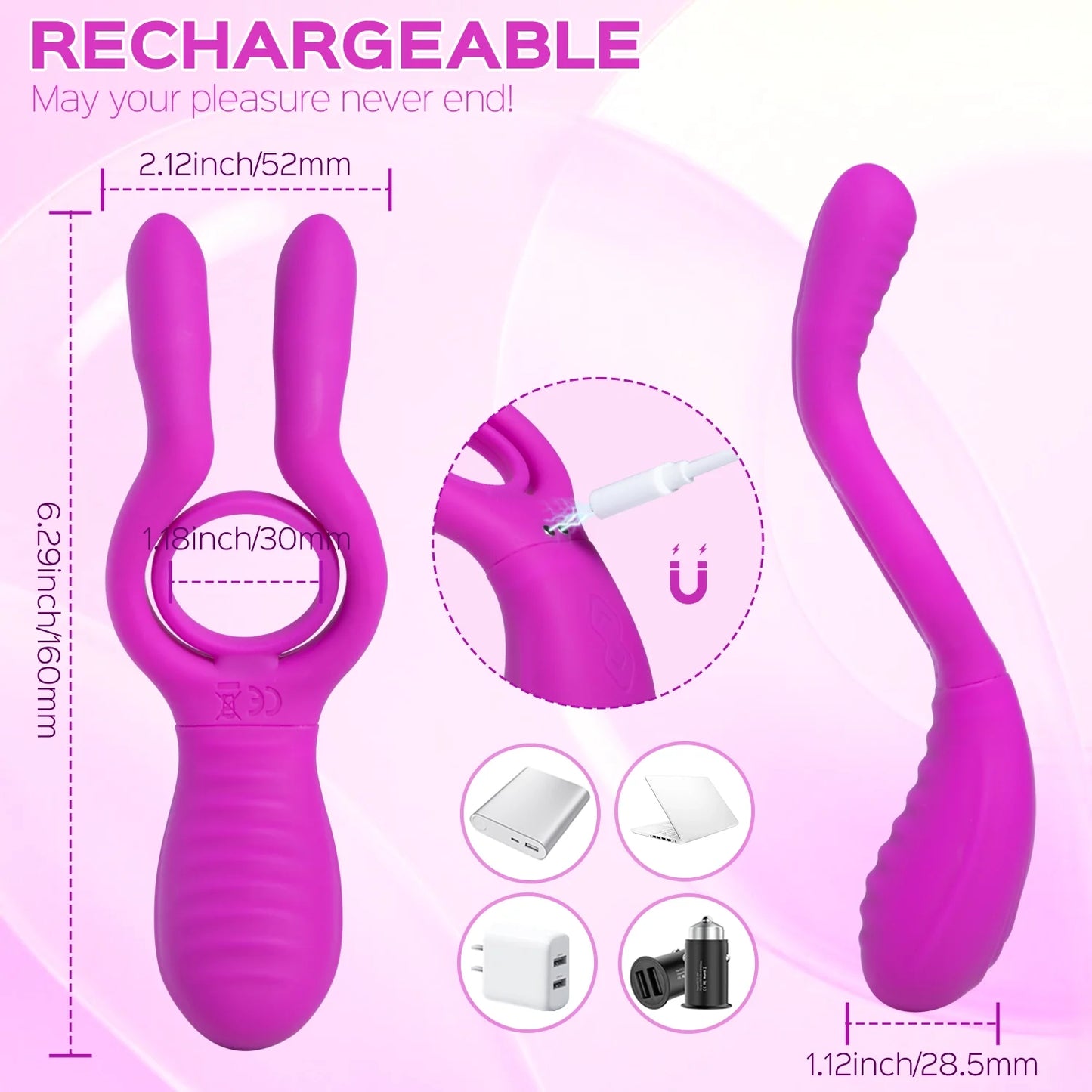 Casey – Remote Control Testicle Clit Vibrator & Cock Ring