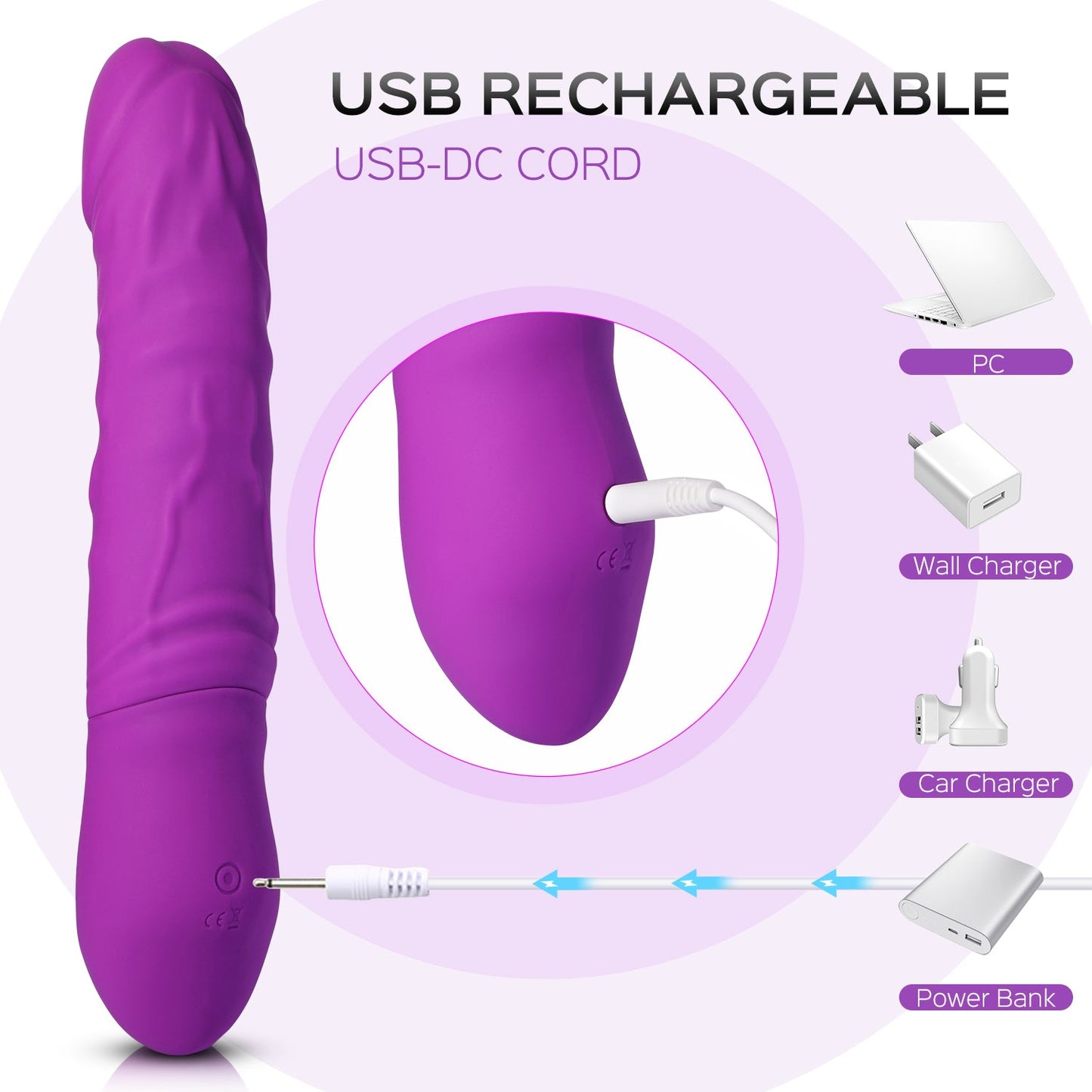 Kong – Rotating 360 Degree Vibrating Dildo 6 Inch