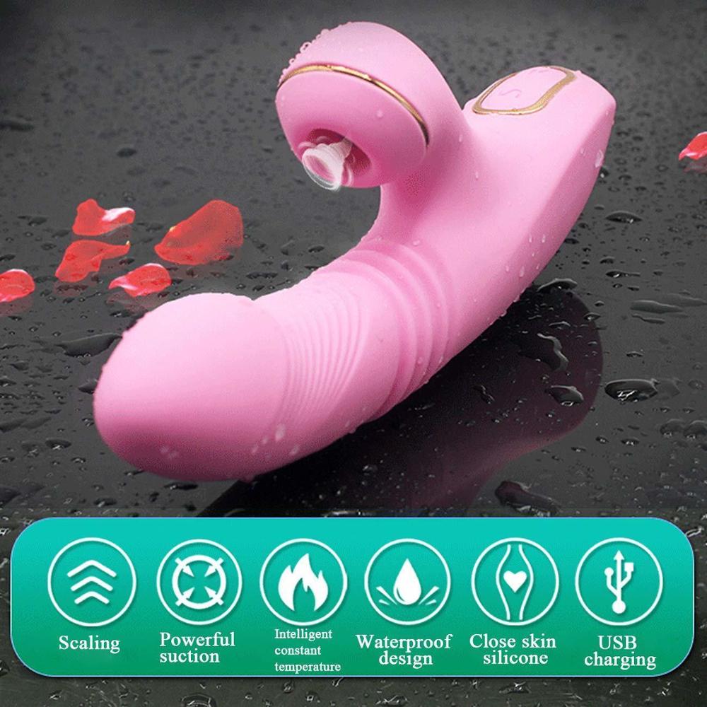Clit Sucker Vibrator G Spot Dildo Thrusting Vibrator