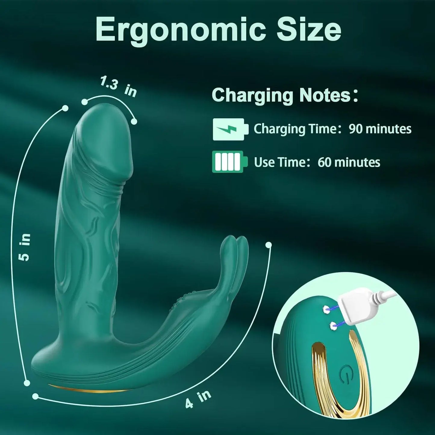 Freya – 3 IN 1 Wearable Remote Vibrator with 9 Rabbit Clit Vibrator & 9 Thrusting Dildos G Spot Vibrator
