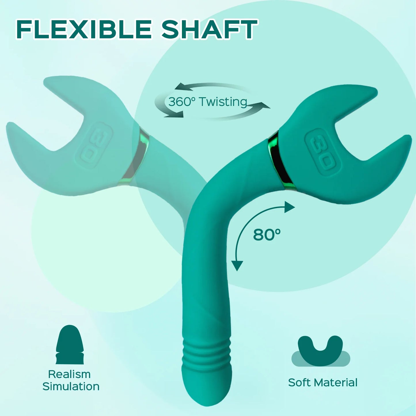 Molette – Wrench Nipple Clit Clipping Vibrator Thrusting G-spot Massager