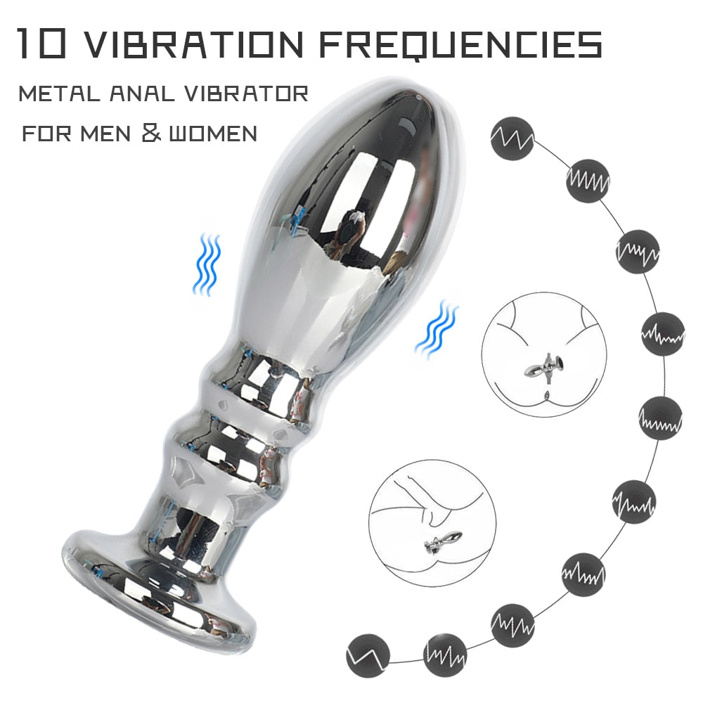 Stainless Steel Anal Vibrator & Prostate Massager