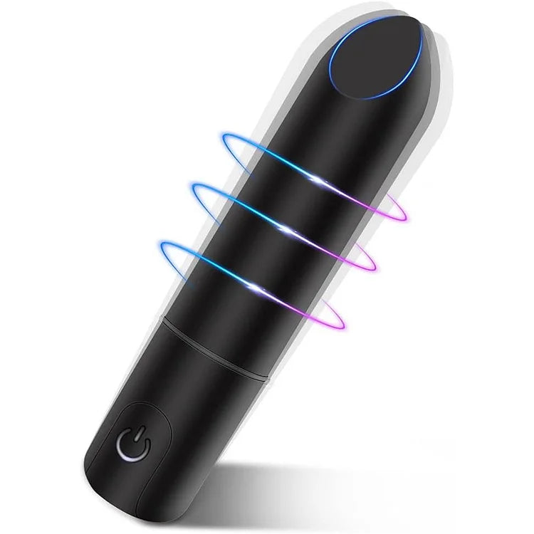 Bullet Vibrator with Angled Tip for Precision Clitoral Stimulation, Discreet Rechargeable Lipstick Vibe with 10 Vibration Modes Waterproof Nipple G-spot Stimulator Sex Toys for Women