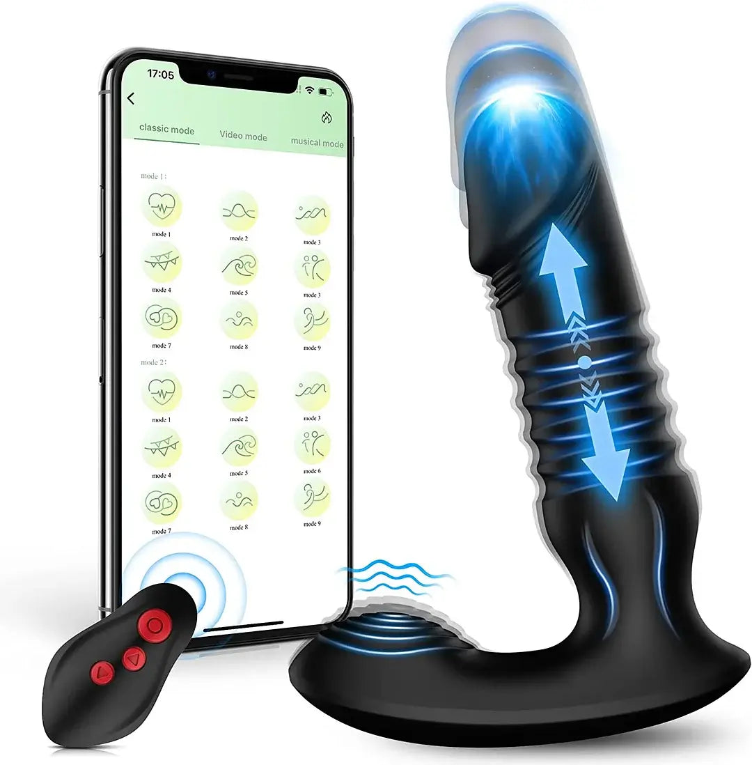 Patrick – App &amp; Remote Control 7 Thrusting &amp; Vibrating Modes Adjustable Male Anal Sex Toys Prostate Massager &amp; Anal Plug Prostate Stimulator Toys