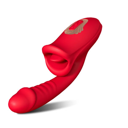 Nibbler Plus – Mouth Shaped Lip Biting Vibrator with G Spot Wand Vibrator
