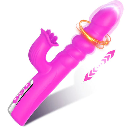 8X Thrust Rotate Vibration Rabbit Sex Toy Vibrator