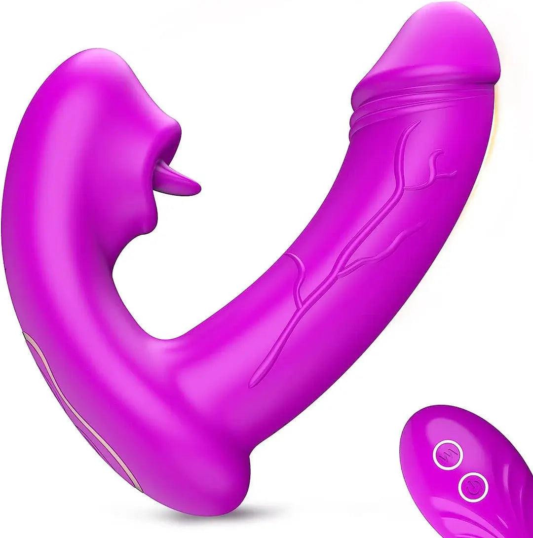 Victoria – Remote Control 12 Powerful Vibration Wearable Clitoral G Spot Butterfly Vibrator Nipple Stimulator with Tongue