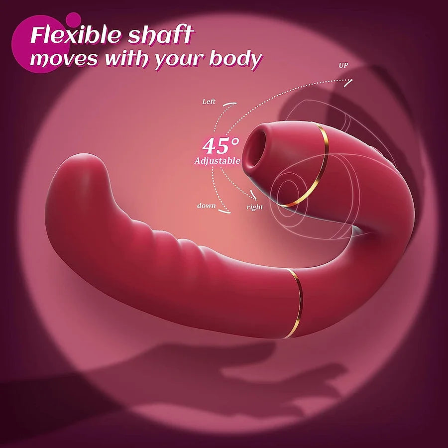 Adult Sex Toys for Women Sex Toy – Innovative 9 Sucking &amp; 9 Pulsing Action Clitoral Sucking Vibrators for G Spot Stimulation, 2in1 Vibrating Dildo Nipple Sucker Anal Sex Toy for Women Couples Pleasure