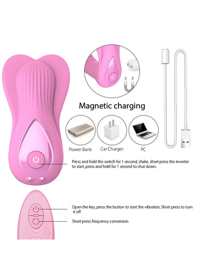 WEARABLE VIBRATOR WIRELESS REMOTE CONTROL DILDO VIBRATOR CLITORIS AND G-SPOT STIMULATOR USB RECHARGEABLE SILICONE CLITORIS SEX TOYS FOR WOMEN