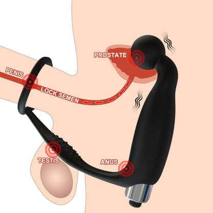 3 In1 Anal Vibrator &amp; Finger Vibrator mit Penis Stimulation —— Fierce Expansion