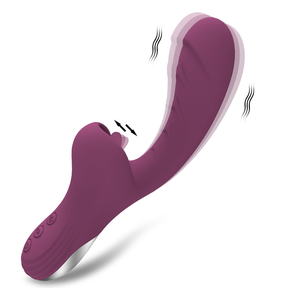Tongue Licking Dildo Vibrators With 10 Licking &amp; Vibrating Sex Toys for Women Couple Pleasure Clit Clitoris Stimulator