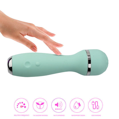 10 Powerful Multi Speed Mini Wand Massager Mint Green