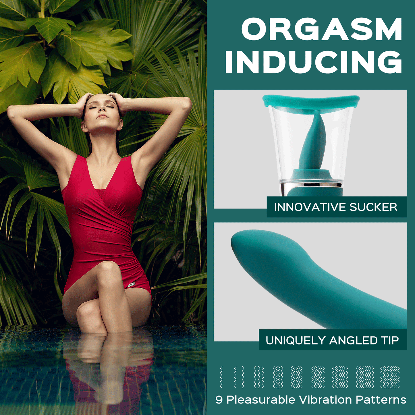 Jade – 3in1 Clitoral Sucking G Spot Vibrator & Clit Licking Tongue