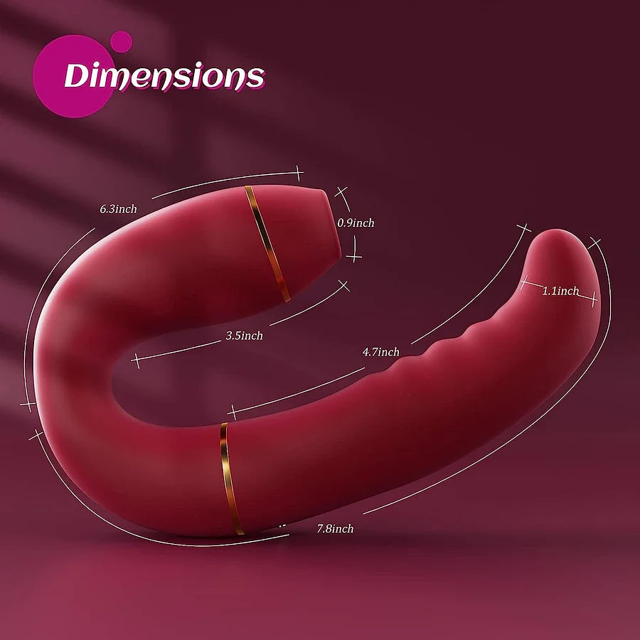 Adult Sex Toys for Women Sex Toy – Innovative 9 Sucking &amp; 9 Pulsing Action Clitoral Sucking Vibrators for G Spot Stimulation, 2in1 Vibrating Dildo Nipple Sucker Anal Sex Toy for Women Couples Pleasure