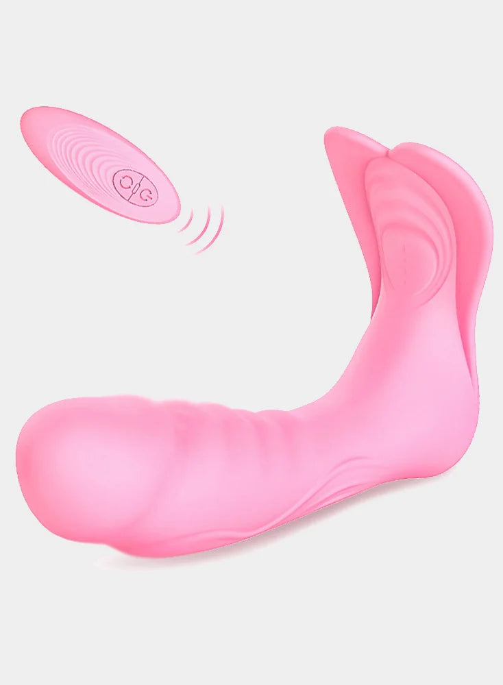 WEARABLE VIBRATOR WIRELESS REMOTE CONTROL DILDO VIBRATOR CLITORIS AND G-SPOT STIMULATOR USB RECHARGEABLE SILICONE CLITORIS SEX TOYS FOR WOMEN