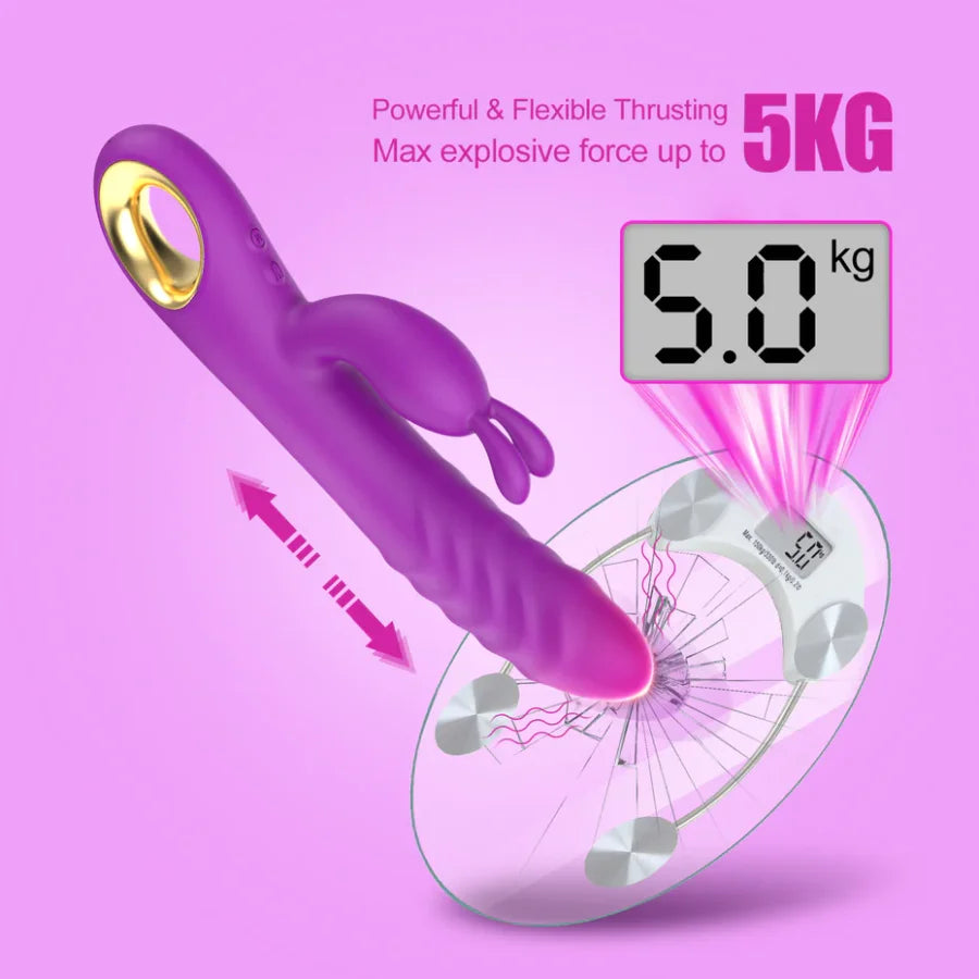 Purple Thrusting Rabbit Vibrator
