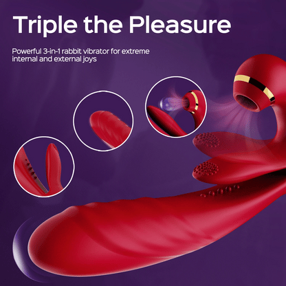 Trinity – Clit Sucking Tongue Flapping &amp; Thrusting Rabbit Vibrator