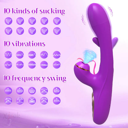 Skerry – Vibrating and Tapping Vibrator with Clit Sucker for Women Pleasure