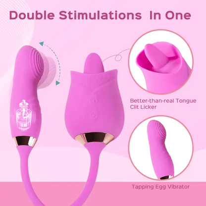 Momo – Rose Clit Licker &amp; Tapping Egg Vibrator