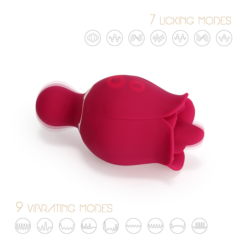 Sylvia – Tongue Licking Rose Vibrator