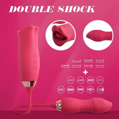Aria – 9 Vibration Modes and 7 French Kissing 3-in-1 Bitting &amp; Thrusting Vibrator