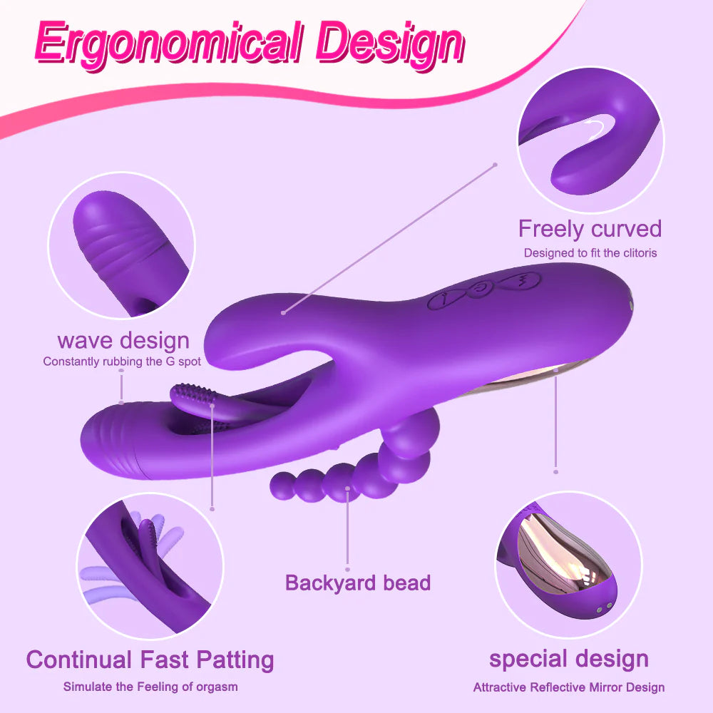 Lora-Rabbit Tapping Vibrator for Women G-Spot Patting Clitoris Clit Stimulator