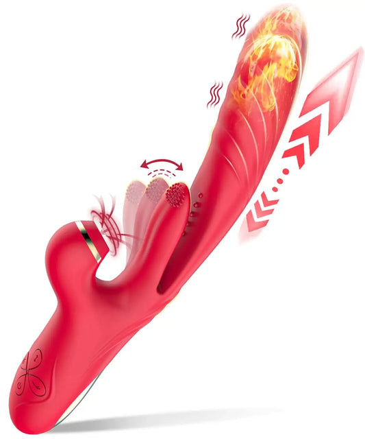 Evadne – 3-in 1 Thrusting &amp; Suction Tongue Vibrator for Clit &amp; G-spot