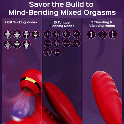 Trinity – Clit Sucking Tongue Flapping &amp; Thrusting Rabbit Vibrator