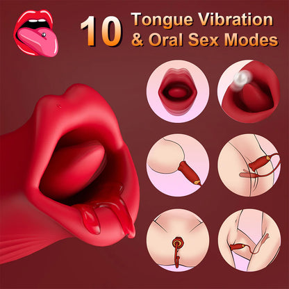 Nibbler 4 -Mouth Biting Vibrator And G-spot Tapping Stimulator