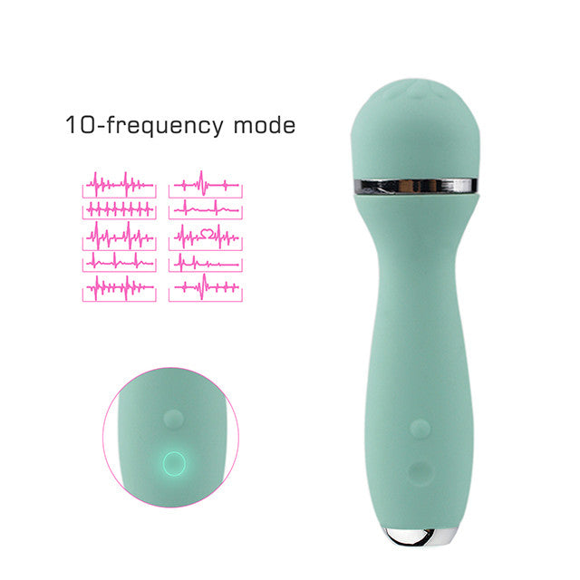 10 Powerful Multi Speed Mini Wand Massager Mint Green