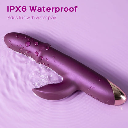 JESSLYN Tapping Clit Stimulator G-spot Vibrator with Sliding Beads Ring