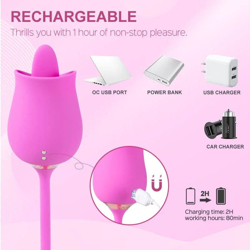 Momo – Rose Clit Licker &amp; Tapping Egg Vibrator