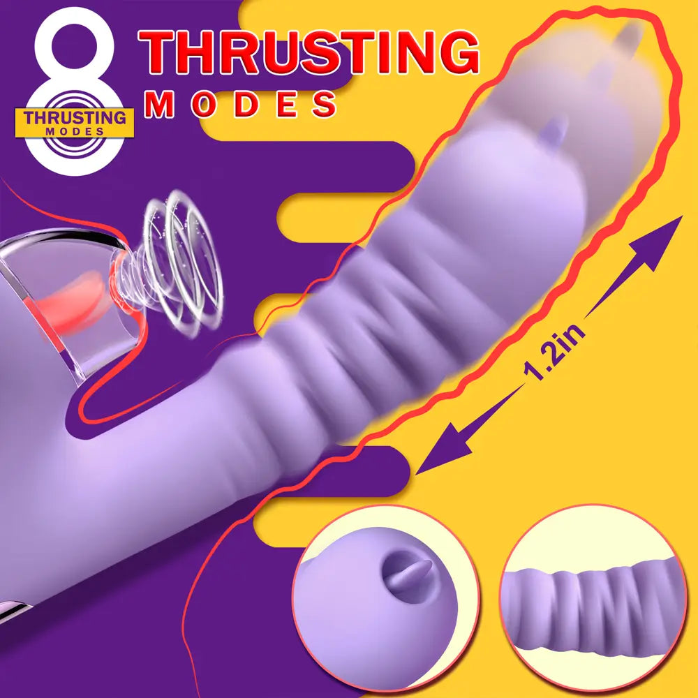 Chloe – 4-in-1 Thrusting Tongue-licking Sucking G-spot Vibrator