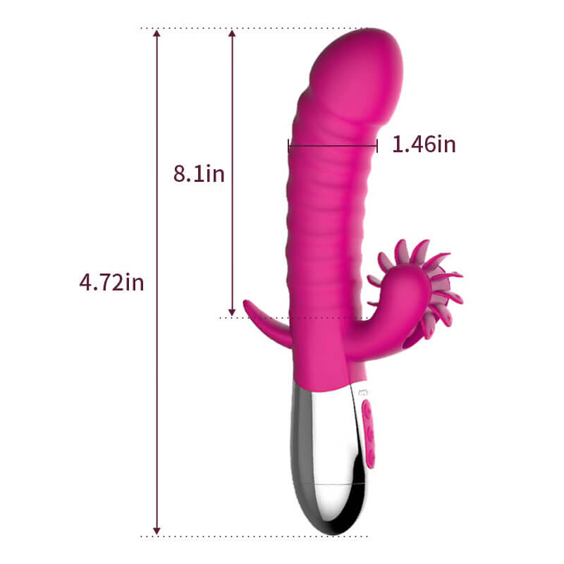 Anca 12 Tongue 3 Speeds 7 Frequencies Low Noise Clitoral and Vaginal Vibrator