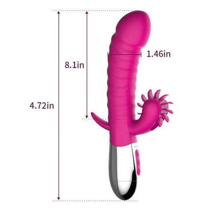 Anca 12 Tongue 3 Speeds 7 Frequencies Low Noise Clitoral and Vaginal Vibrator