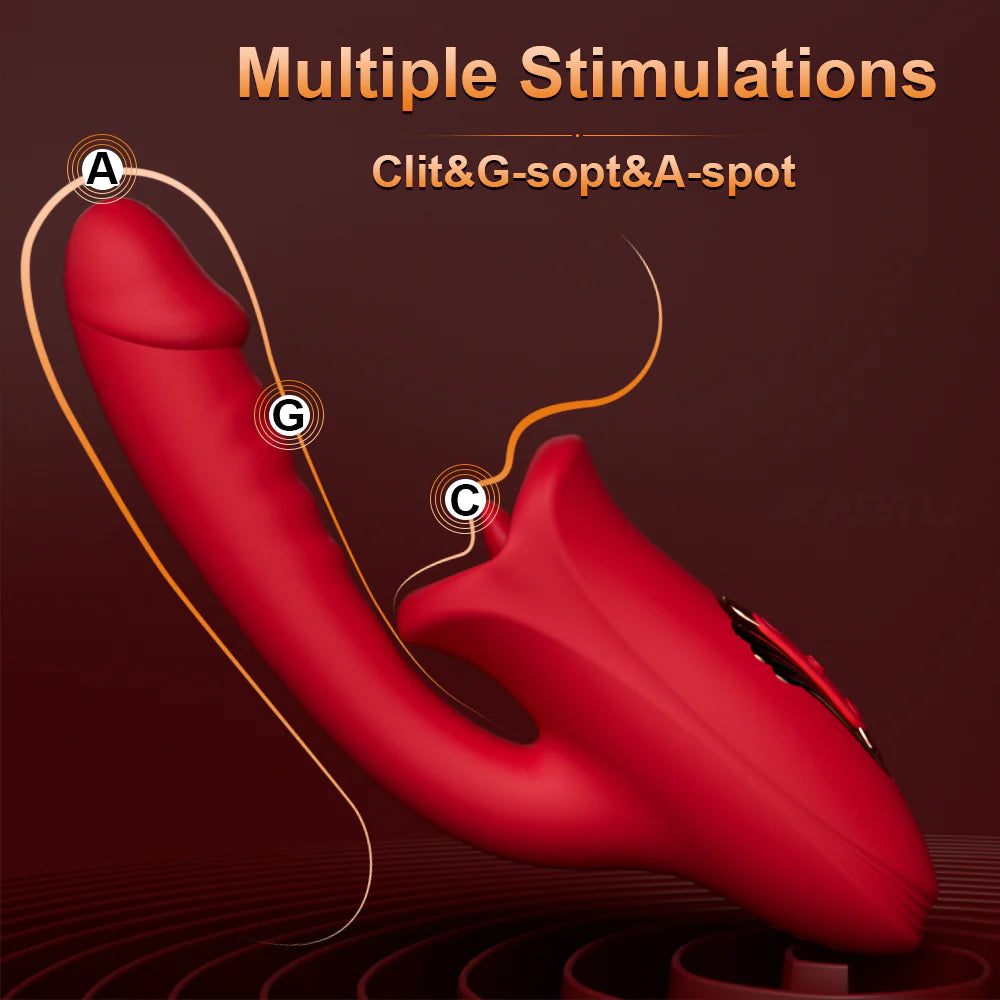 Nibbler Plus – Mouth Shaped Lip Biting Vibrator with G Spot Wand Vibrator