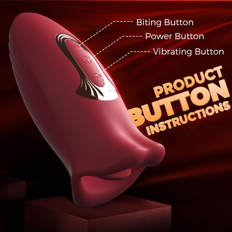 Dreamjuice 10 Biting &amp; 5 Vibrating Modes Vibrator for Nipple Clit Stimulation