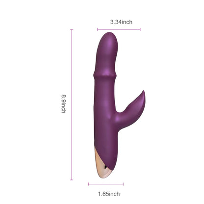 JESSLYN Tapping Clit Stimulator G-spot Vibrator with Sliding Beads Ring