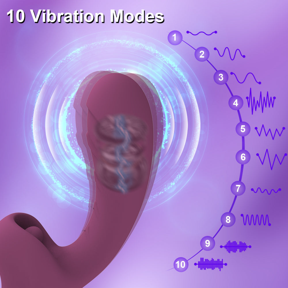 Tongue Licking Dildo Vibrators With 10 Licking &amp; Vibrating Sex Toys for Women Couple Pleasure Clit Clitoris Stimulator