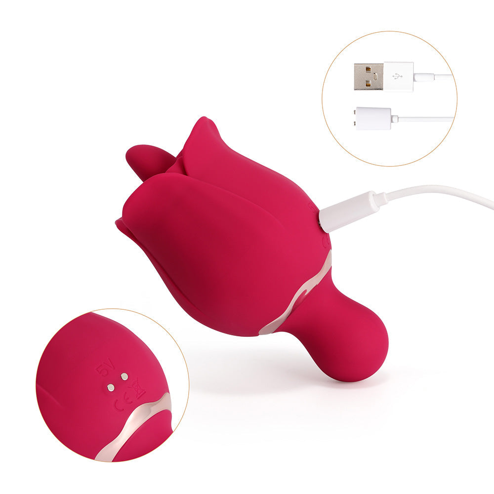 Sylvia – Tongue Licking Rose Vibrator