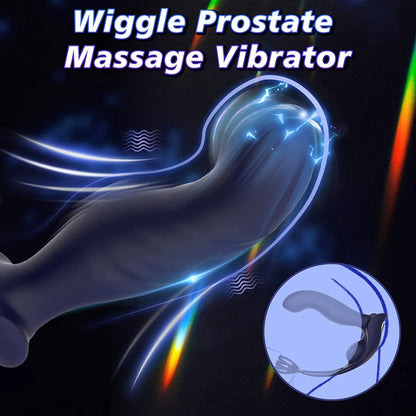 3 in 1 Vibrating Butt Plug Anal Vibrator with Dual Penis Ring