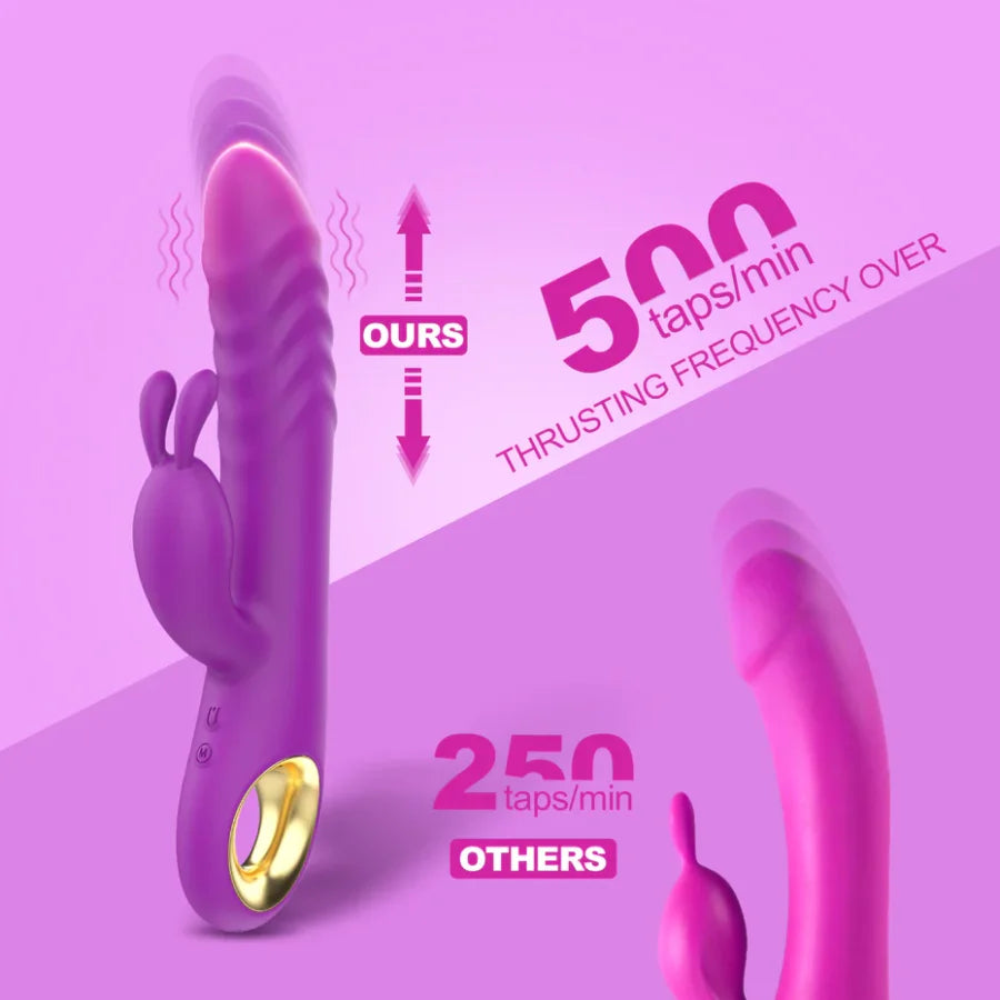 Purple Thrusting Rabbit Vibrator