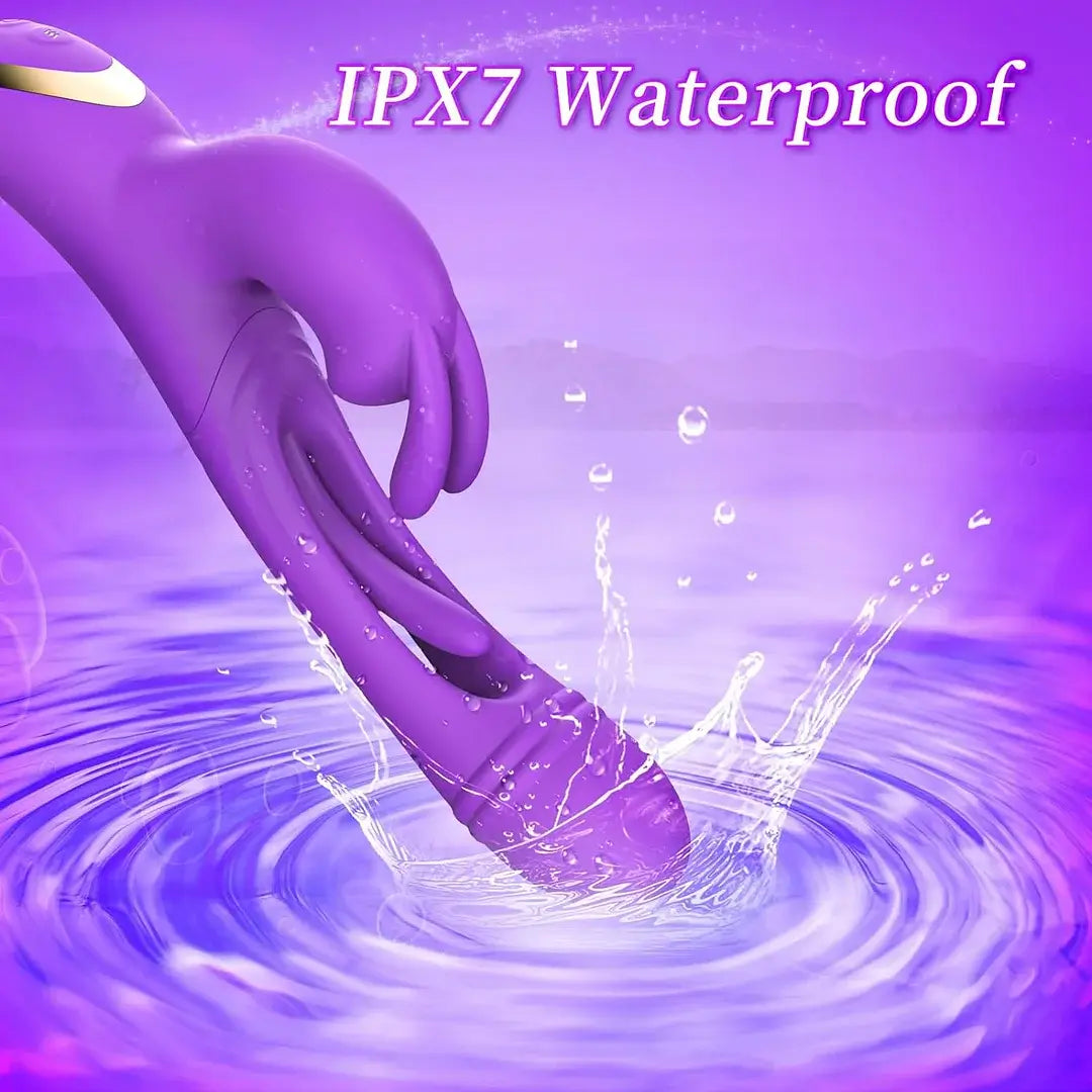 Naomi – 12 Vibration 12 Flapping Modes Flapping Vibrator Rabbit Dildo G Spot Vibrators Finger Vibrator for Clit Nipple