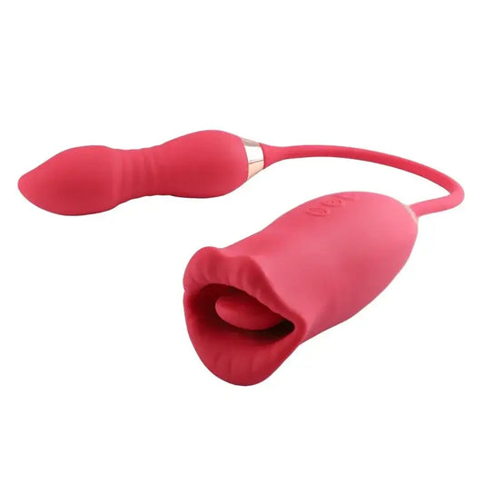 Aria – 9 Vibration Modes and 7 French Kissing 3-in-1 Bitting &amp; Thrusting Vibrator