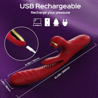 Trinity – Clit Sucking Tongue Flapping &amp; Thrusting Rabbit Vibrator