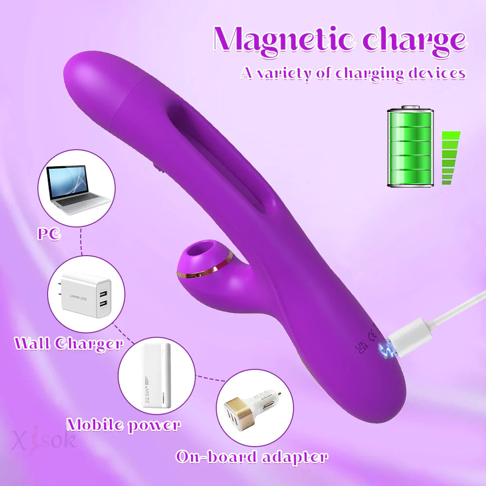 Skerry – Vibrating and Tapping Vibrator with Clit Sucker for Women Pleasure