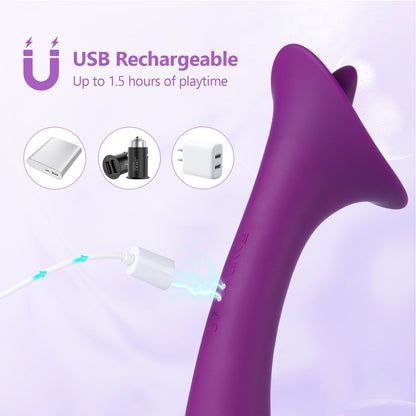 Adele – Clit Licking Tongue Vibrator with G Spot Stimulator