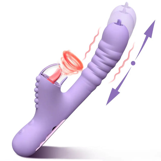 Chloe – 4-in-1 Thrusting Tongue-licking Sucking G-spot Vibrator